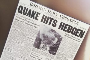 Bozeman newspaper article - Quake Hits Hebgen