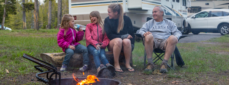 Family in the Norris Camground