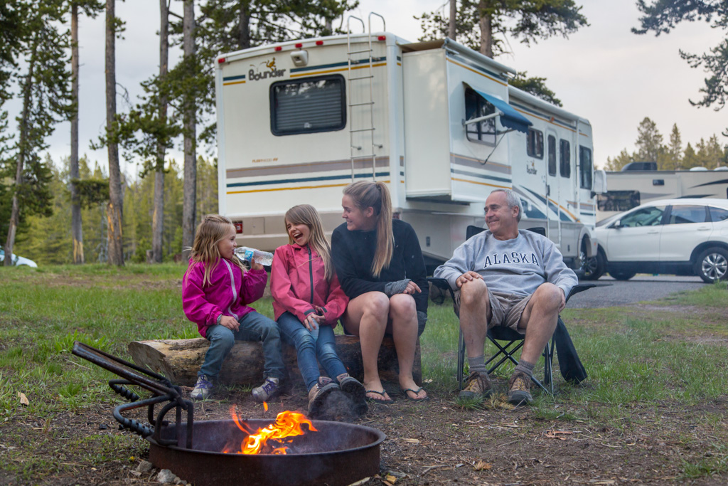 Family in the Norris Camground