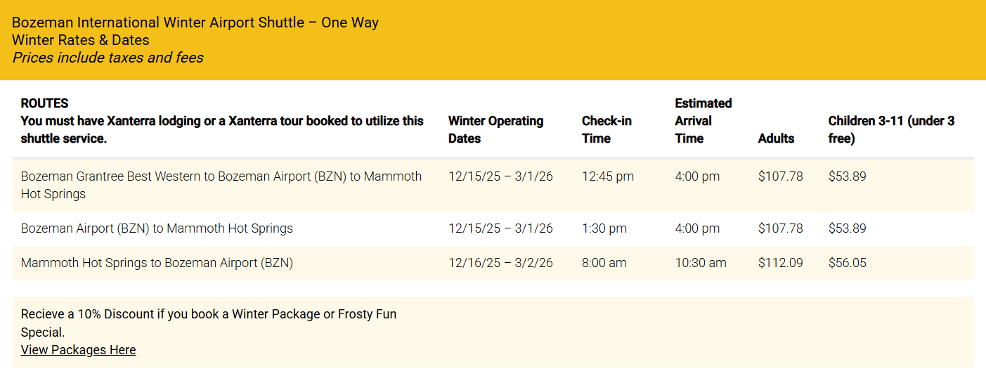 Bozeman-international-winter-airport-shuttle Bozeman International Winter Airport Shuttle - One Way Winter Rates & Dates