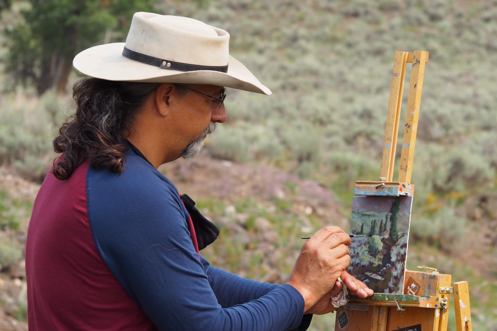 Daniel Hidalgo Painting Lamar Yellowstone